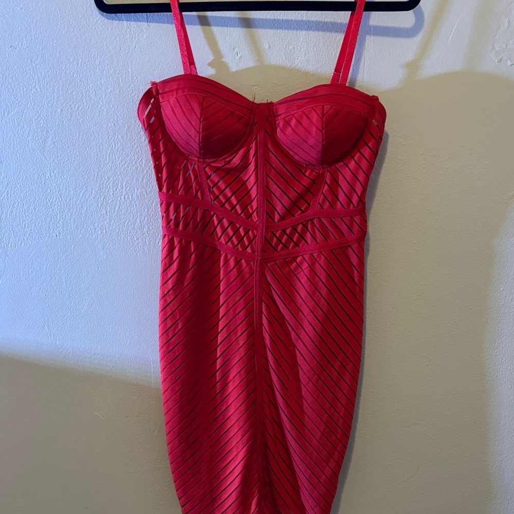 Iris Red Striped Dress